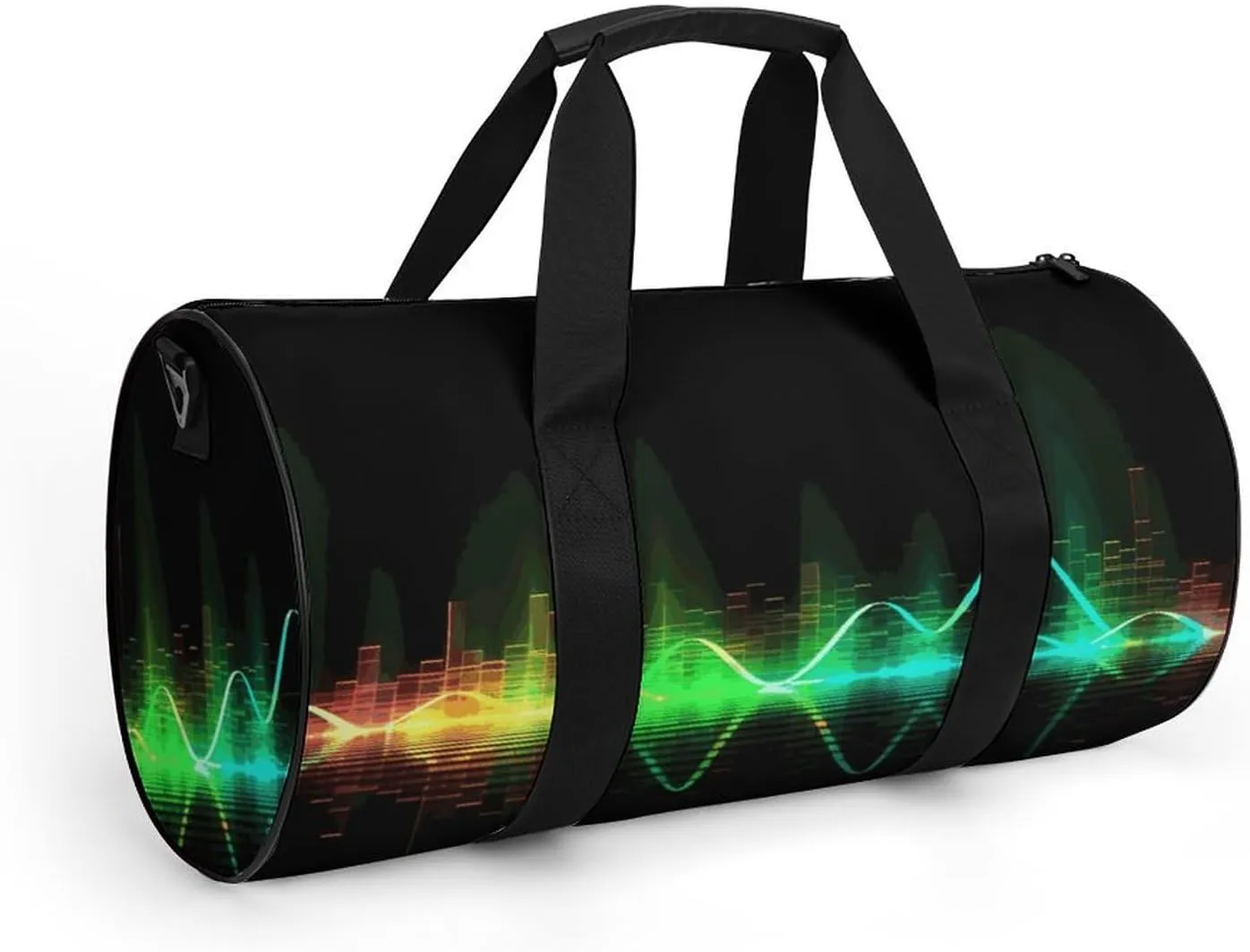 Duffel Bag for Men Women Gym Bag Cool Music Sound Wave Travel Duffel Bag Waterproof Overnight Bag for Sports Workout