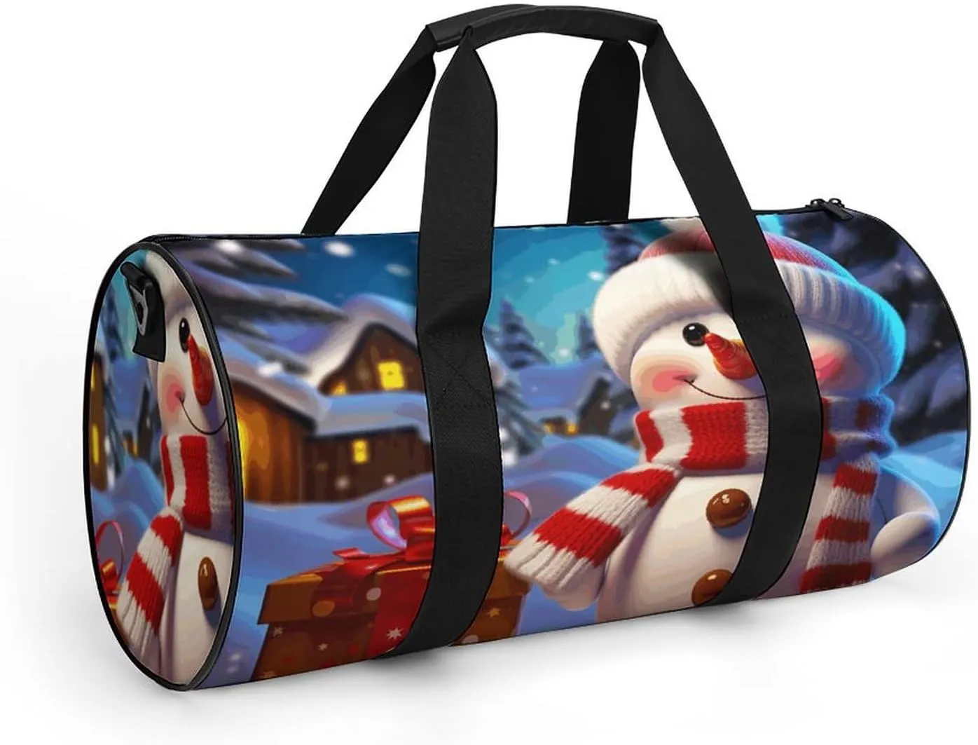 Duffel Bag for Men Women Gym Bag Cute Snowman Travel Duffel Bag Waterproof Overnight Bag for Sports Workout