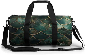 Duffel Bag for Men Women Gym Bag Fish Scale Shaped Pattern Travel Duffel Bag Waterproof Overnight Bag for Sports Workout
