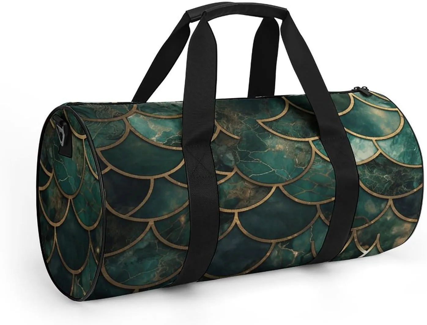 Duffel Bag for Men Women Gym Bag Fish Scale Shaped Pattern Travel Duffel Bag Waterproof Overnight Bag for Sports Workout