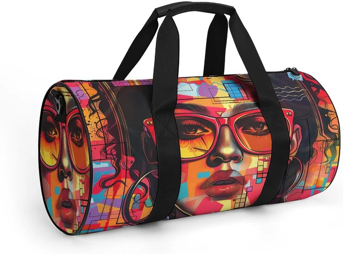 Duffel Bag for Men Women Gym Bag Girl Wearing Sunglasses Travel Duffel Bag Waterproof Overnight Bag for Sports Workout
