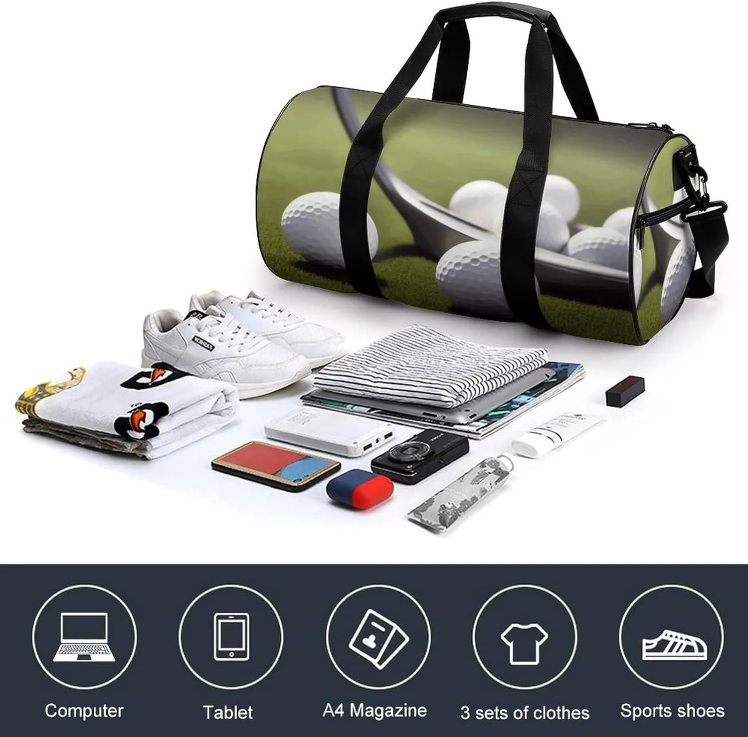 Duffel Bag for Men Women Gym Bag Golf Travel Duffel Bag Waterproof Overnight Bag for Sports Workout