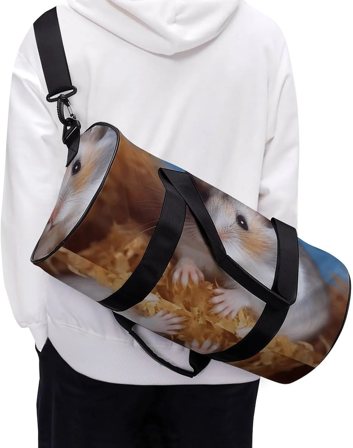 Duffel Bag for Men Women Gym Bag Hamster Travel Duffel Bag Waterproof Overnight Bag for Sports Workout