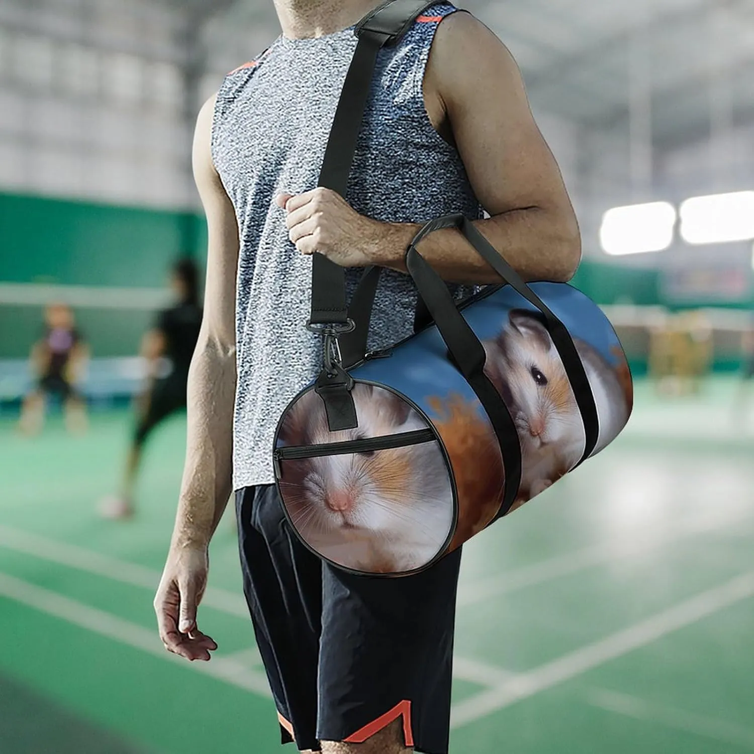 Duffel Bag for Men Women Gym Bag Hamster Travel Duffel Bag Waterproof Overnight Bag for Sports Workout