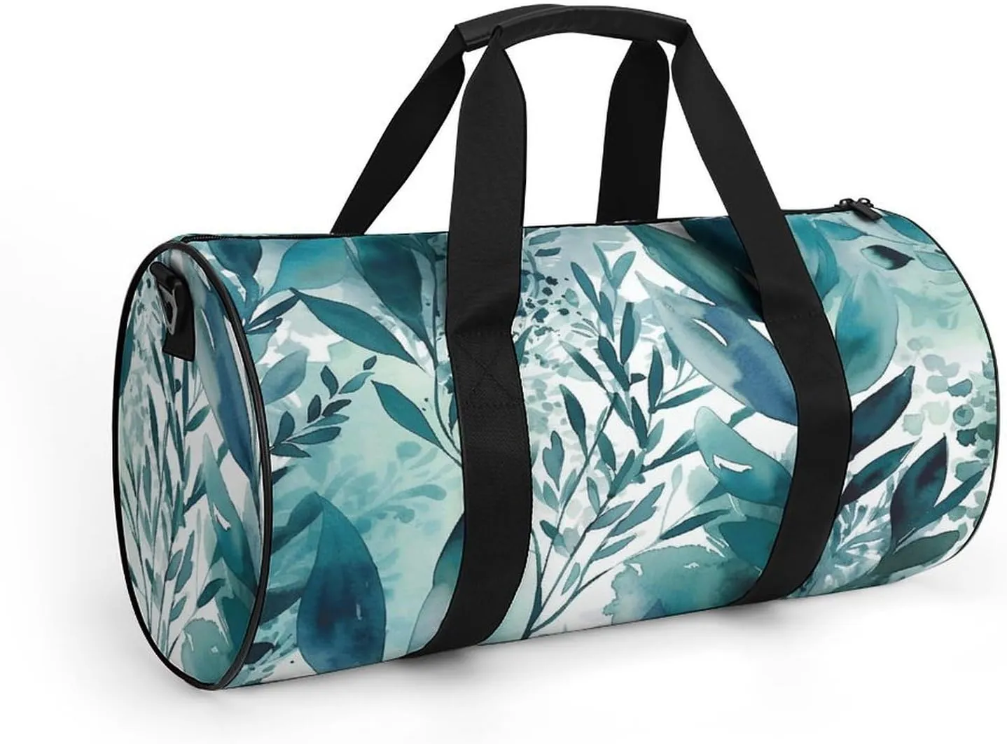 Duffel Bag for Men Women Gym Bag Hand Drawn Leaf Pattern Travel Duffel Bag Waterproof Overnight Bag for Sports Workout