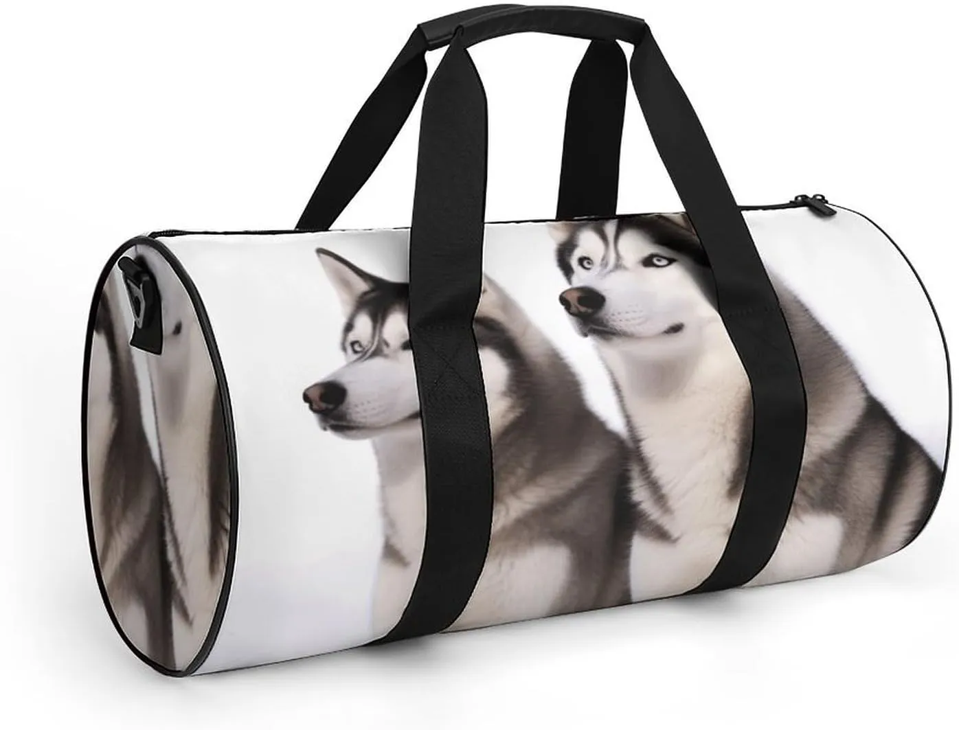 Duffel Bag for Men Women Gym Bag Husky Dogs Travel Duffel Bag Waterproof Overnight Bag for Sports Workout