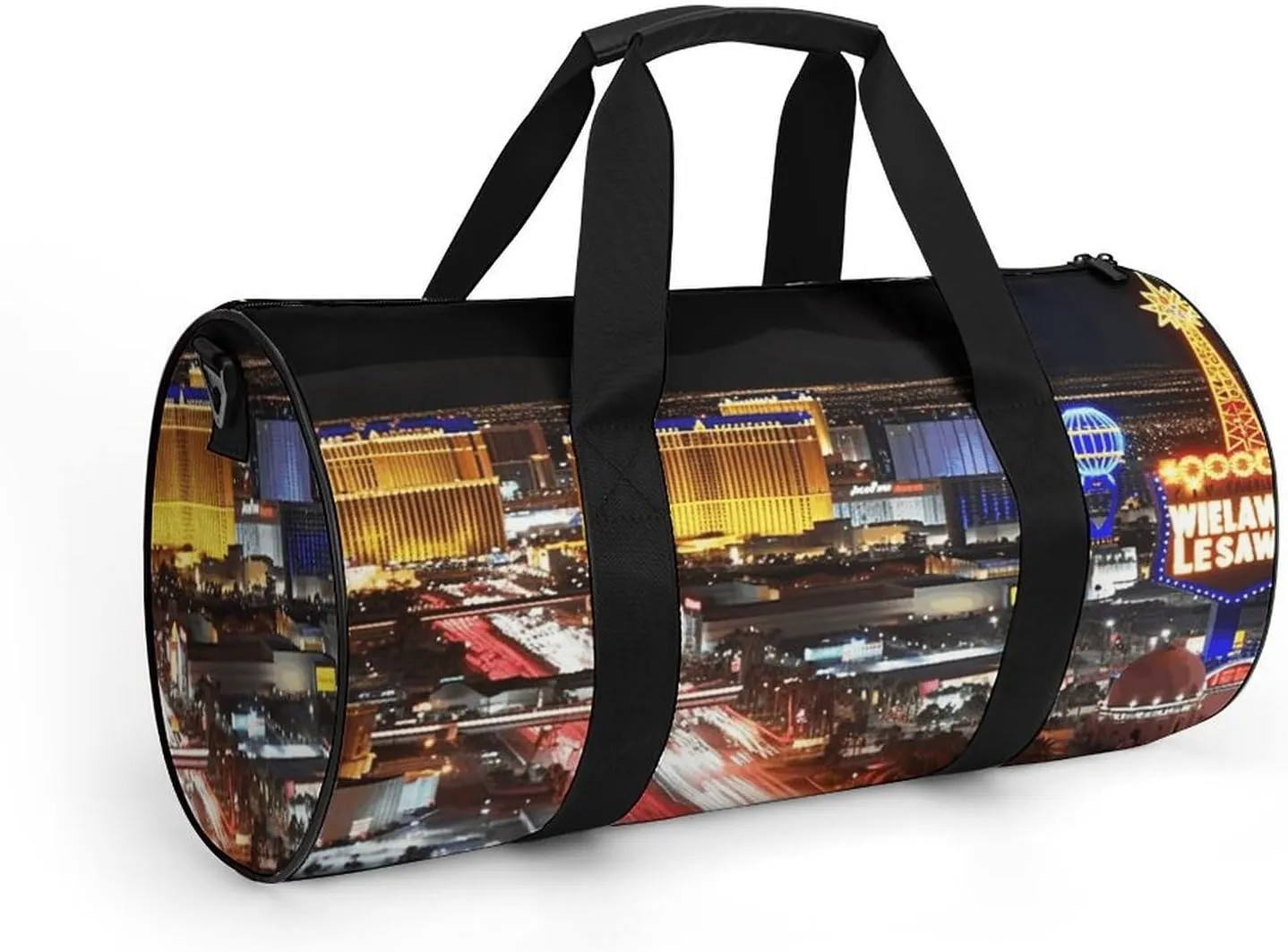 Duffel Bag for Men Women Gym Bag Las Vegas Night City Travel Duffel Bag Waterproof Overnight Bag for Sports Workout