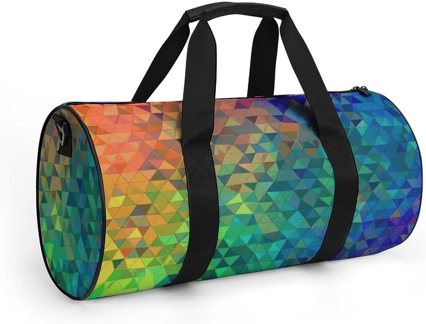 Duffel Bag for Men Women Gym Bag Rainbow Triangle Travel Duffel Bag Waterproof Overnight Bag for Sports Workout