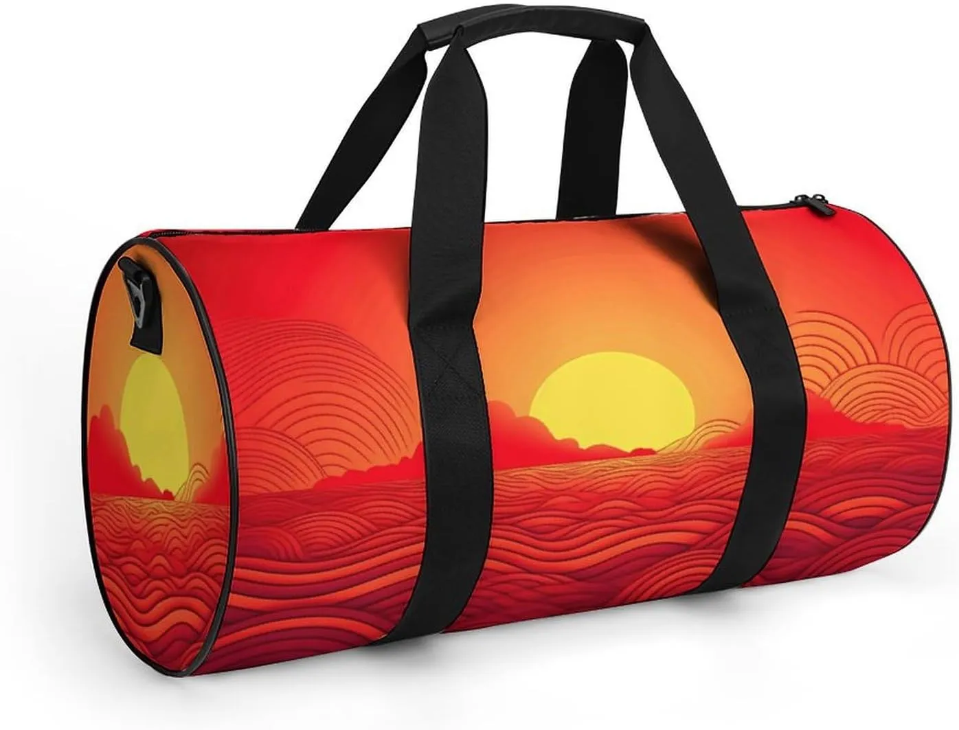 Duffel Bag for Men Women Gym Bag Red Sunrise Travel Duffel Bag Waterproof Overnight Bag for Sports Workout