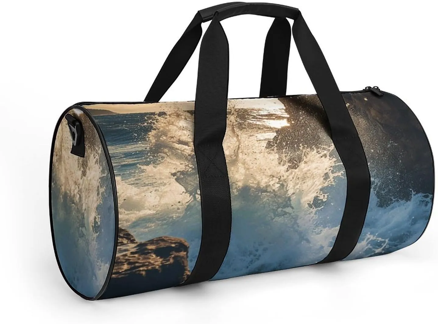 Duffel Bag for Men Women Gym Bag Rocky Coastline Travel Duffel Bag Waterproof Overnight Bag for Sports Workout