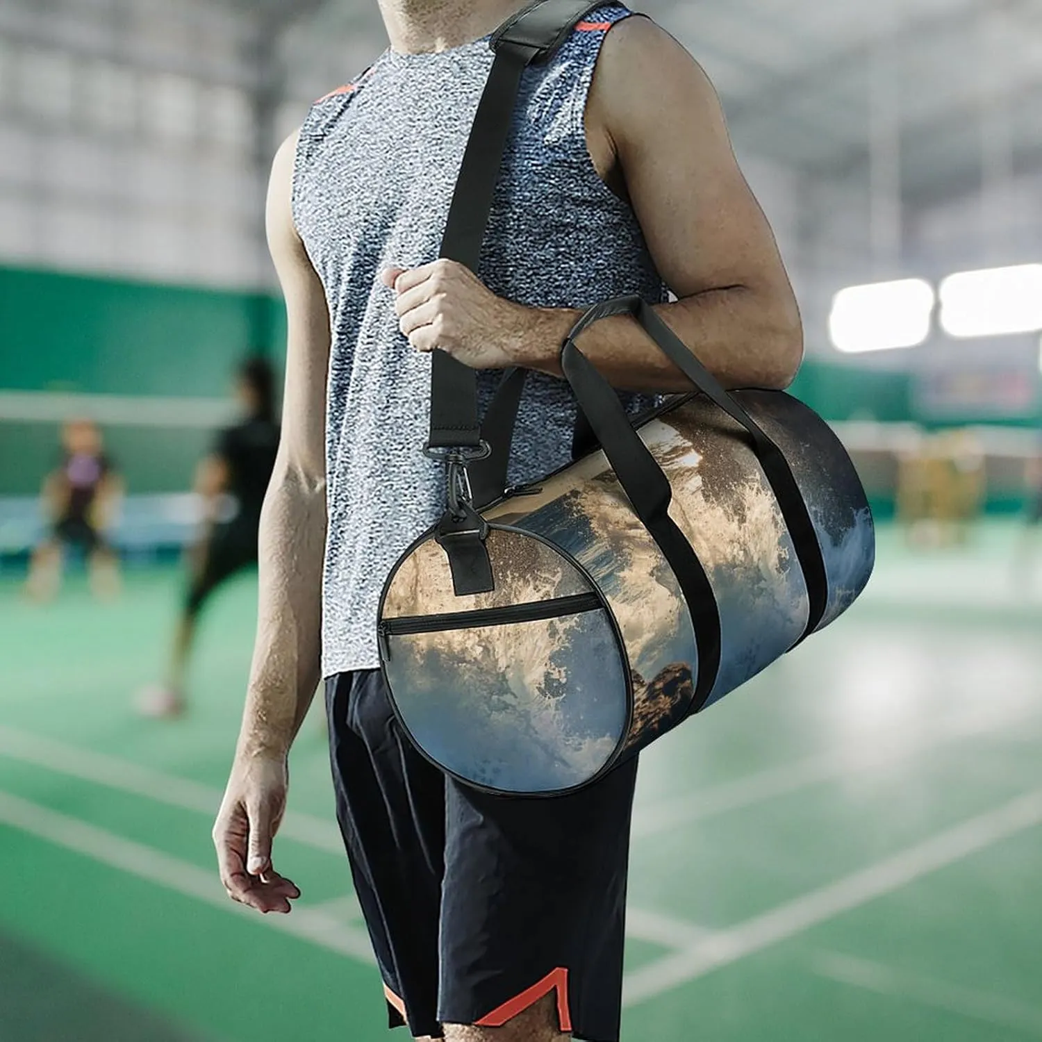 Duffel Bag for Men Women Gym Bag Rocky Coastline Travel Duffel Bag Waterproof Overnight Bag for Sports Workout