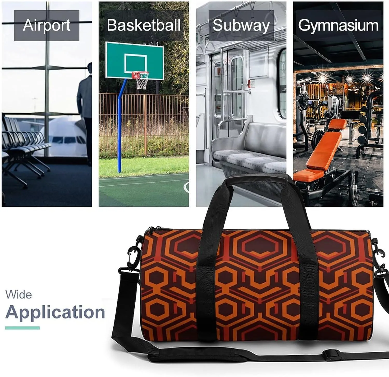 Duffel Bag for Men Women Gym Bag Shining Overlook Travel Duffel Bag Waterproof Overnight Bag for Sports Workout