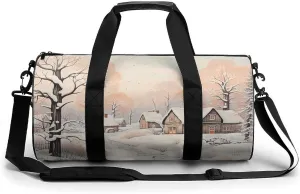 Duffel Bag for Men Women Gym Bag Snow And House Travel Duffel Bag Waterproof Overnight Bag for Sports Workout