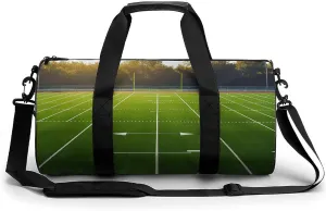 Duffel Bag for Men Women Gym Bag Sports Field in Green Travel Duffel Bag Waterproof Overnight Bag for Sports Workout