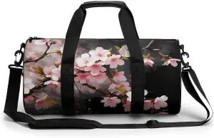 Duffel Bag for Men Women Gym Bag Tempting Cherry Blossoms Travel Duffel Bag Waterproof Overnight Bag for Sports Workout