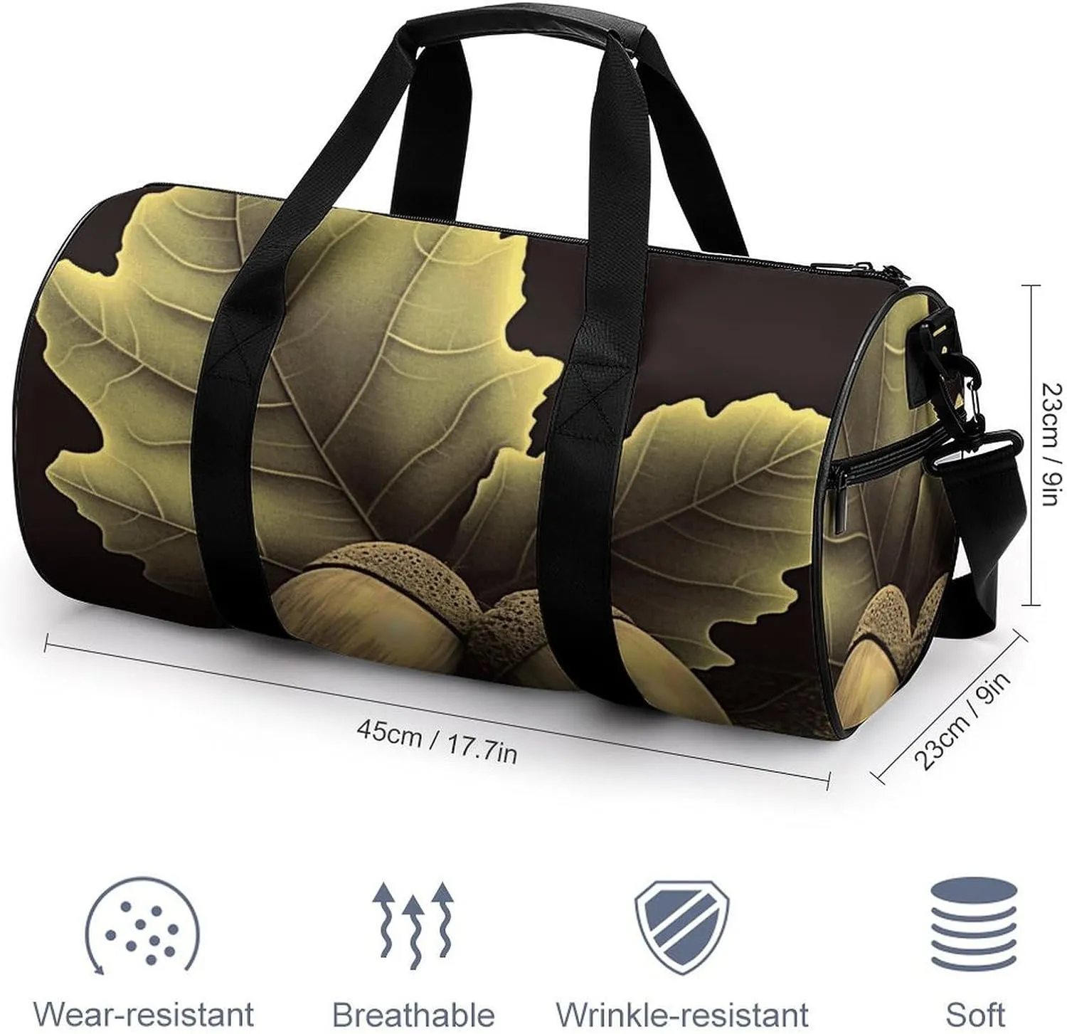 Duffel Bag for Men Women Gym Bag Two Acorns Travel Duffel Bag Waterproof Overnight Bag for Sports Workout