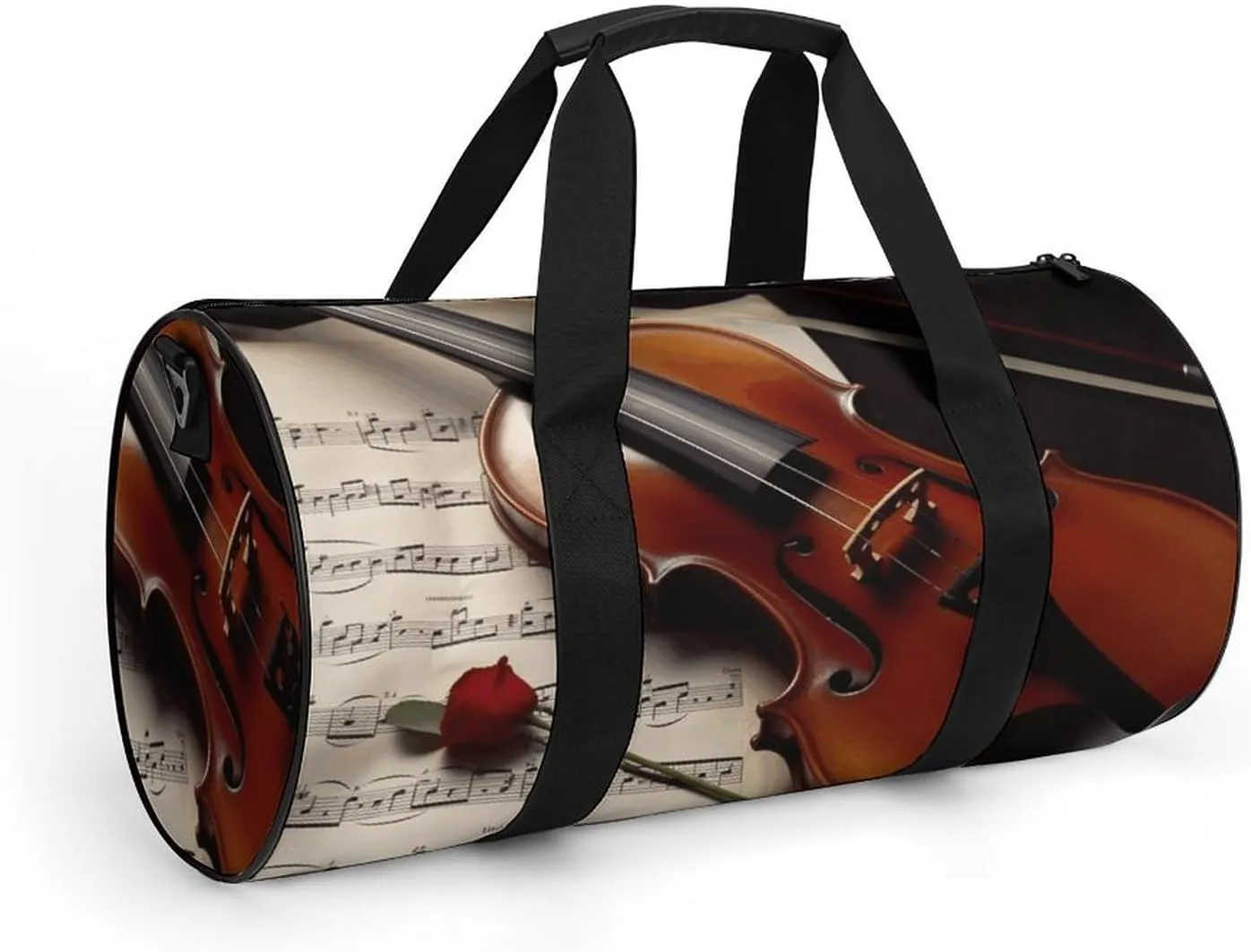 Duffel Bag for Men Women Gym Bag Violin Sheet Music Travel Duffel Bag Waterproof Overnight Bag for Sports Workout