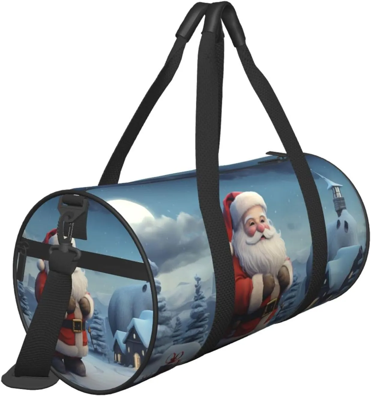 Duffel Bag for Men Women Small Gym Bag Christmas Winter Santa Travel Duffel Bag Waterproof Overnight Bag for Sports Workout