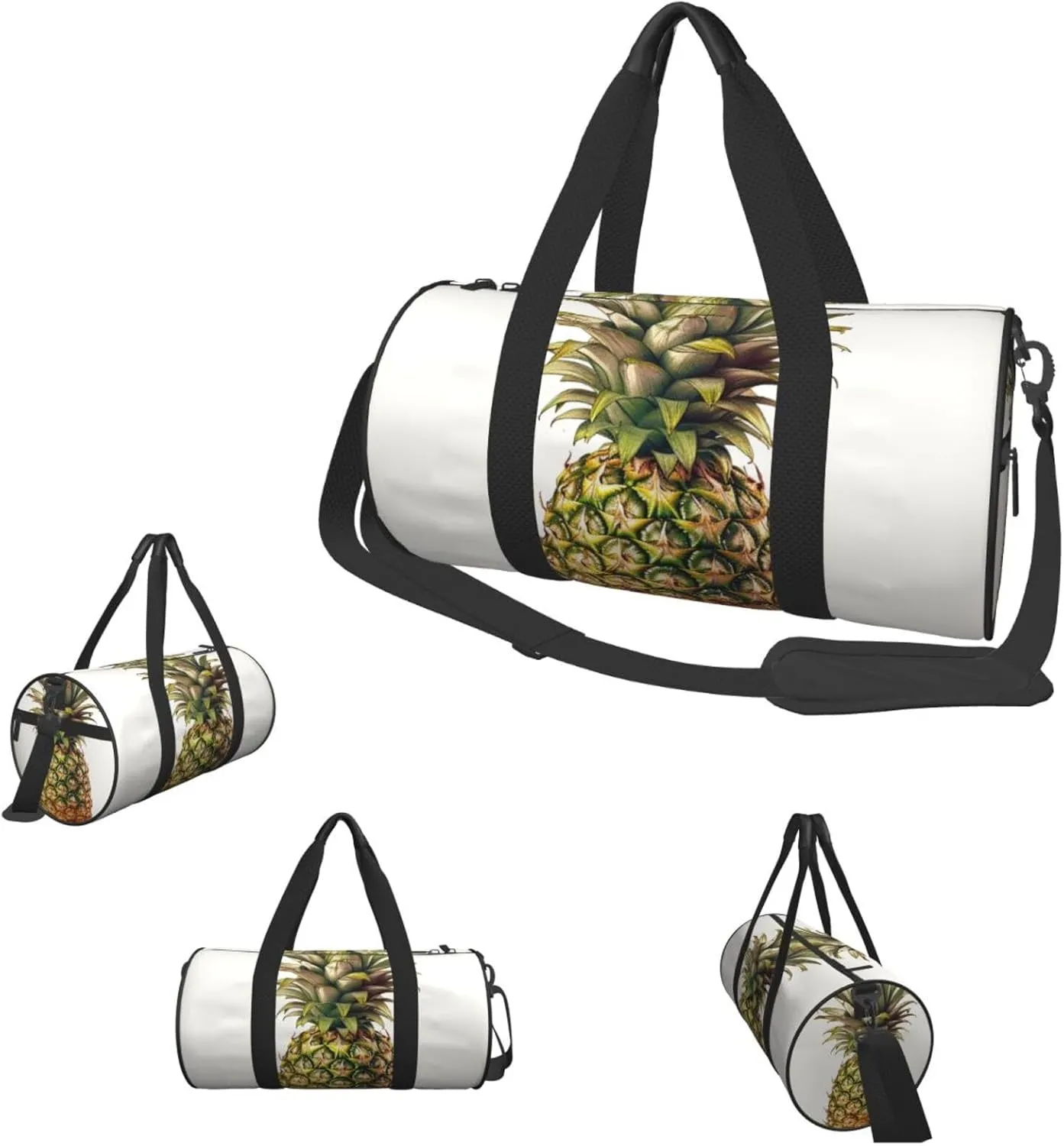 Duffel Bag for Men Women Small Gym Bag Pineapple Travel Duffel Bag Waterproof Overnight Bag for Sports Workout