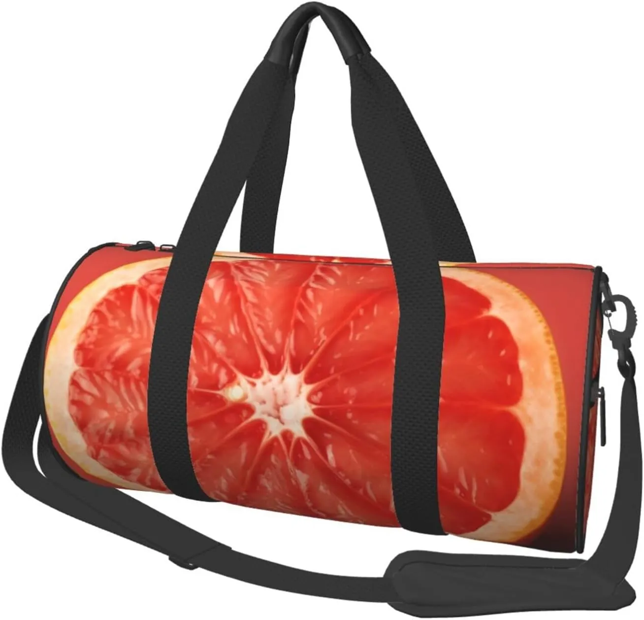 Duffel Bag for Men Women Small Gym Bag Pink ripe Grapefruit Slice Travel Duffel Bag Waterproof Overnight Bag for Sports Workout