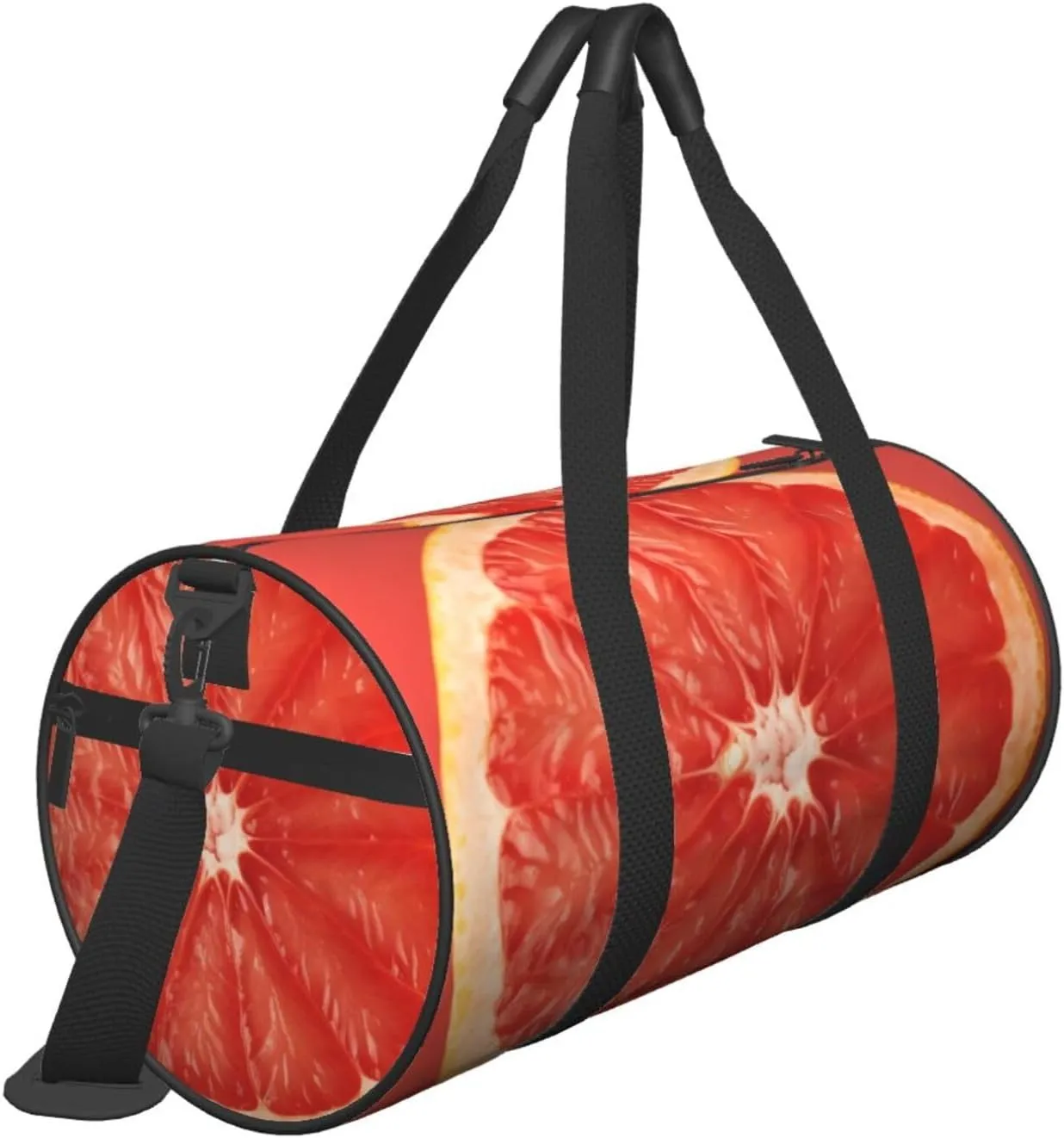Duffel Bag for Men Women Small Gym Bag Pink ripe Grapefruit Slice Travel Duffel Bag Waterproof Overnight Bag for Sports Workout