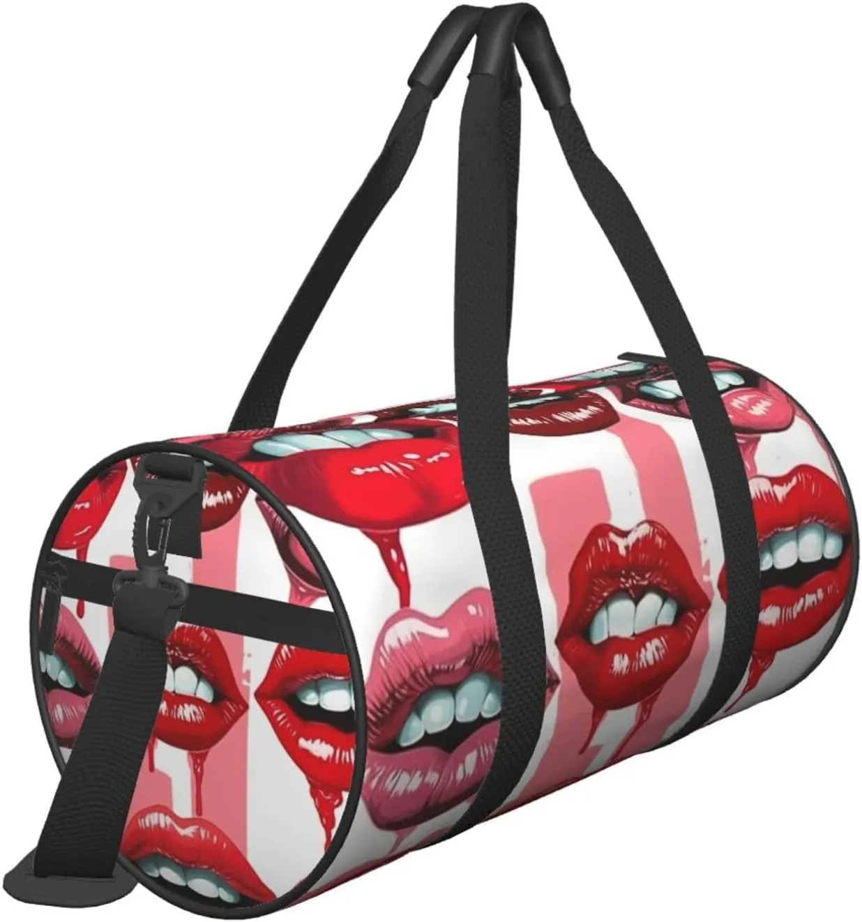 Duffel Bag for Men Women Small Gym Bag Red Lips Collection Travel Duffel Bag Waterproof Overnight Bag for Sports Workout
