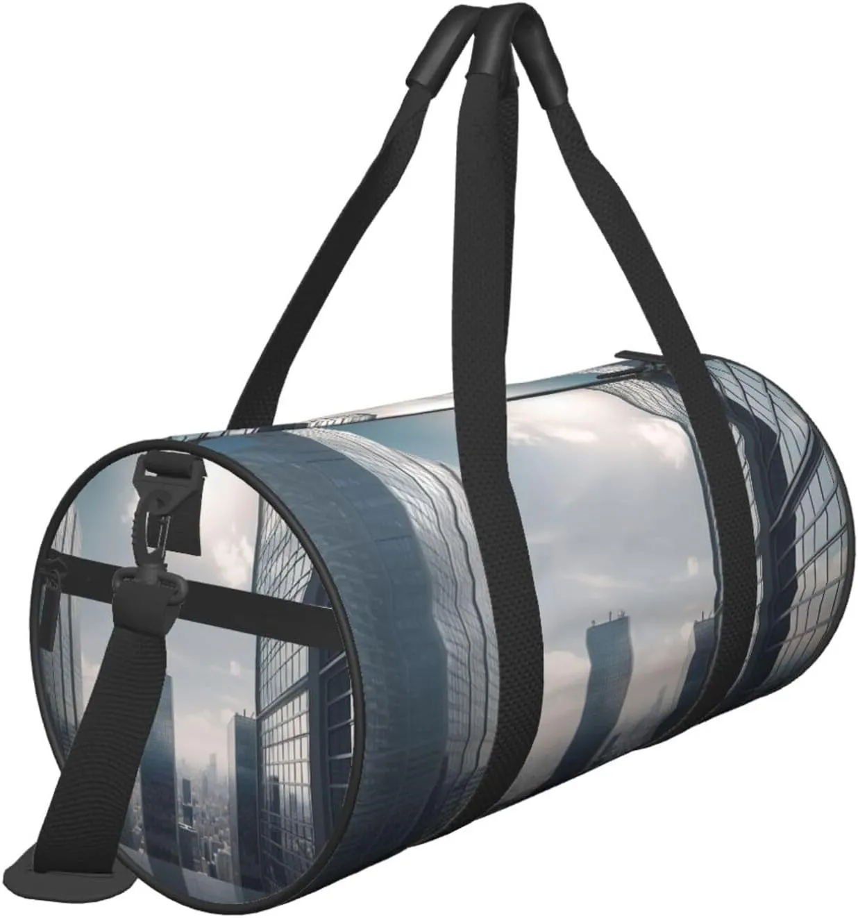 Duffel Bag for Men Women Small Gym Bag Skyscraper Buildings Travel Duffel Bag Waterproof Overnight Bag for Sports Workout