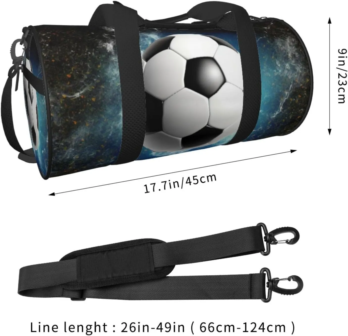 Duffel Bag for Men Women Small Gym Bag Soccer Sport Travel Duffel Bag Waterproof Overnight Bag for Sports Workout