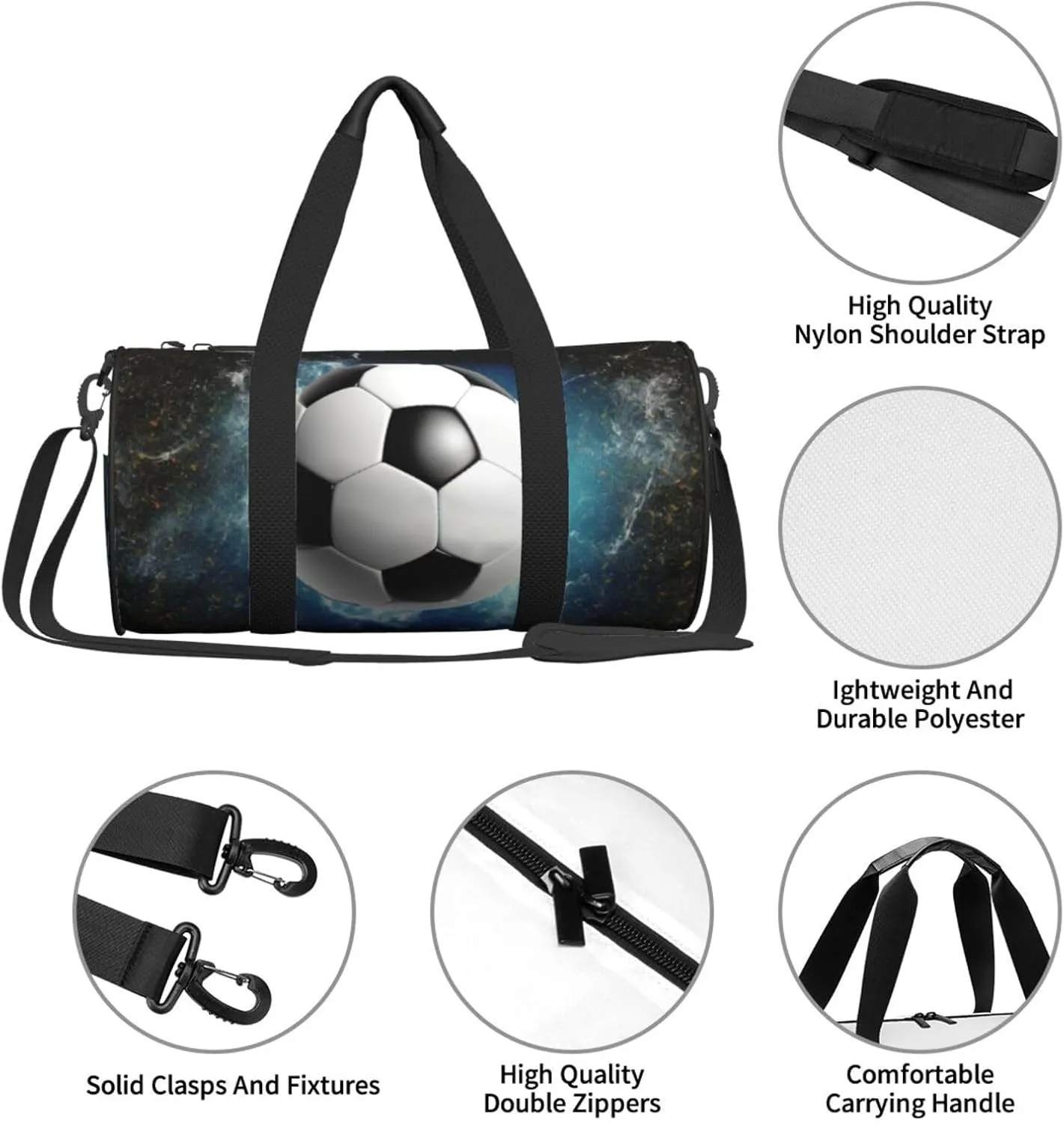 Duffel Bag for Men Women Small Gym Bag Soccer Sport Travel Duffel Bag Waterproof Overnight Bag for Sports Workout