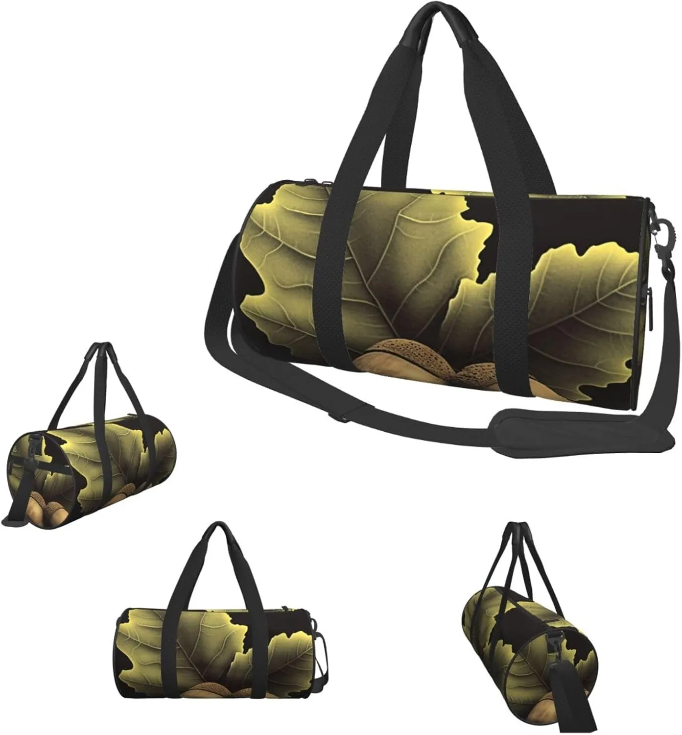 Duffel Bag for Men Women Small Gym Bag Two acorns Travel Duffel Bag Waterproof Overnight Bag for Sports Workout