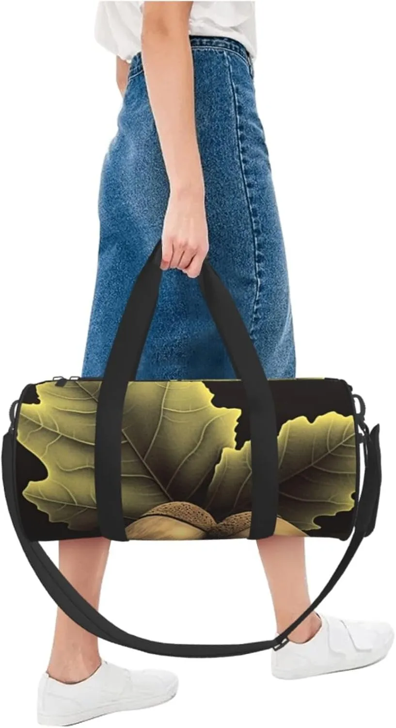 Duffel Bag for Men Women Small Gym Bag Two acorns Travel Duffel Bag Waterproof Overnight Bag for Sports Workout