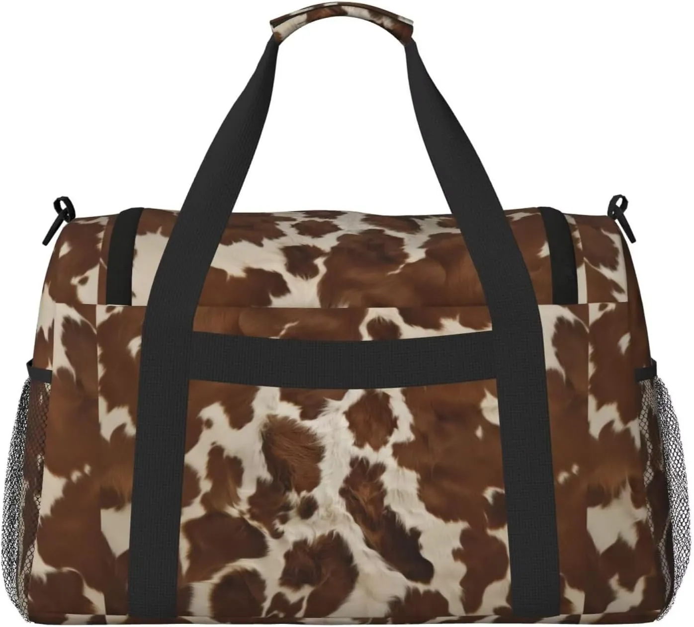 Duffle Bag for Travel Gym, Weekend, Brown Animal Print Weekender Bags for Women Carry on Bag Overnight Bag Workout Duffle Sports Bag