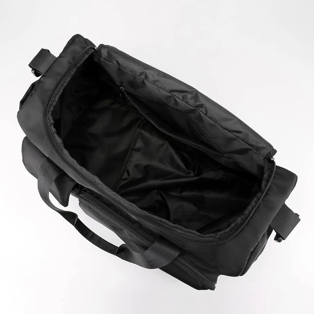 Duffle Bag with Shoe and Wet Compartment Gym Bag for Women and Men Duffle Bag for Overnight Travel Sport Workout Bag Black