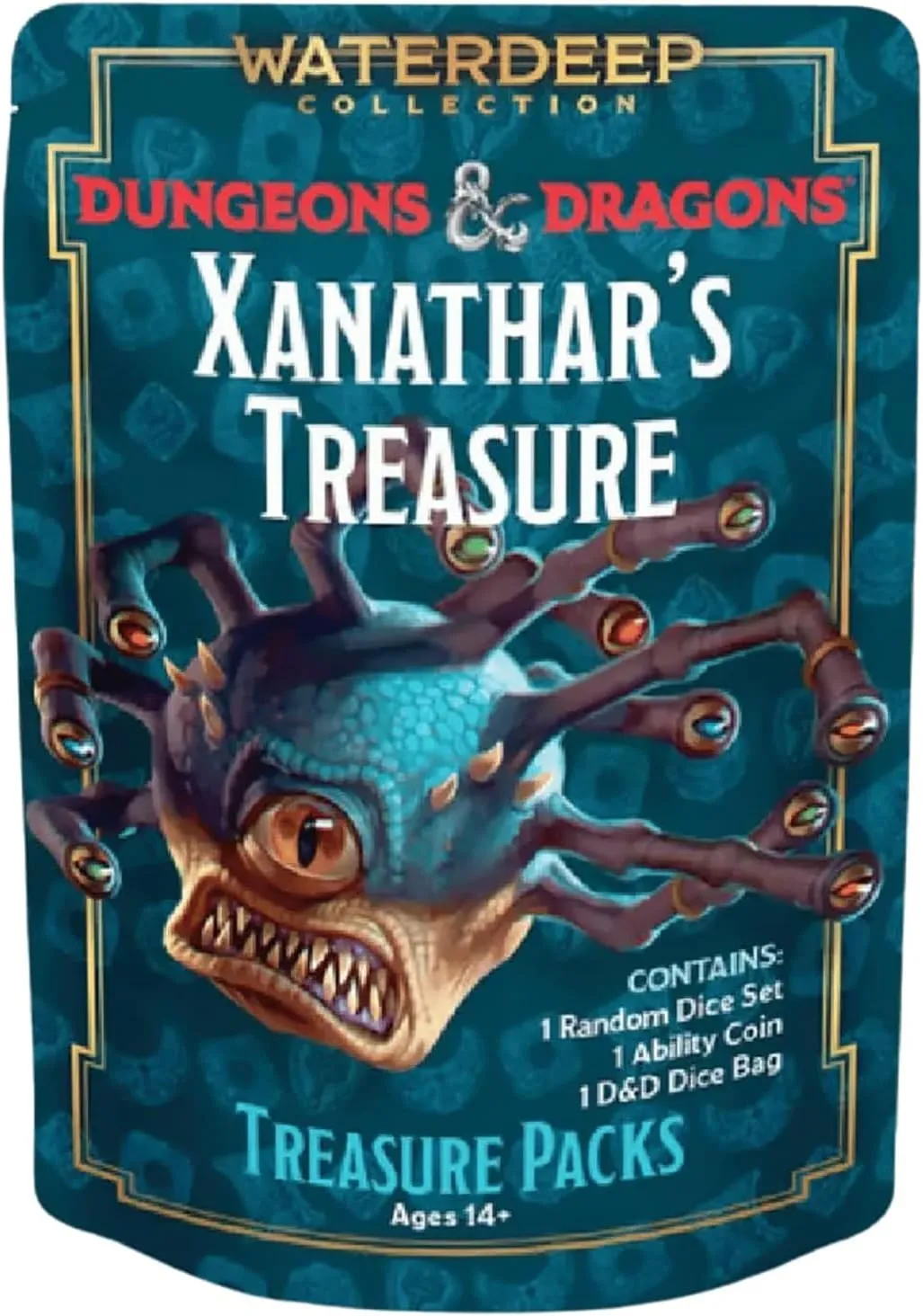 Dungeons & Dragons: Xanathar's Treasure Pack - Randomly Assorted Set w/ 7pc Dice, Metal Coin & Dice Bag - RPG, D&D Waterdeep Collection, Sirius Dice