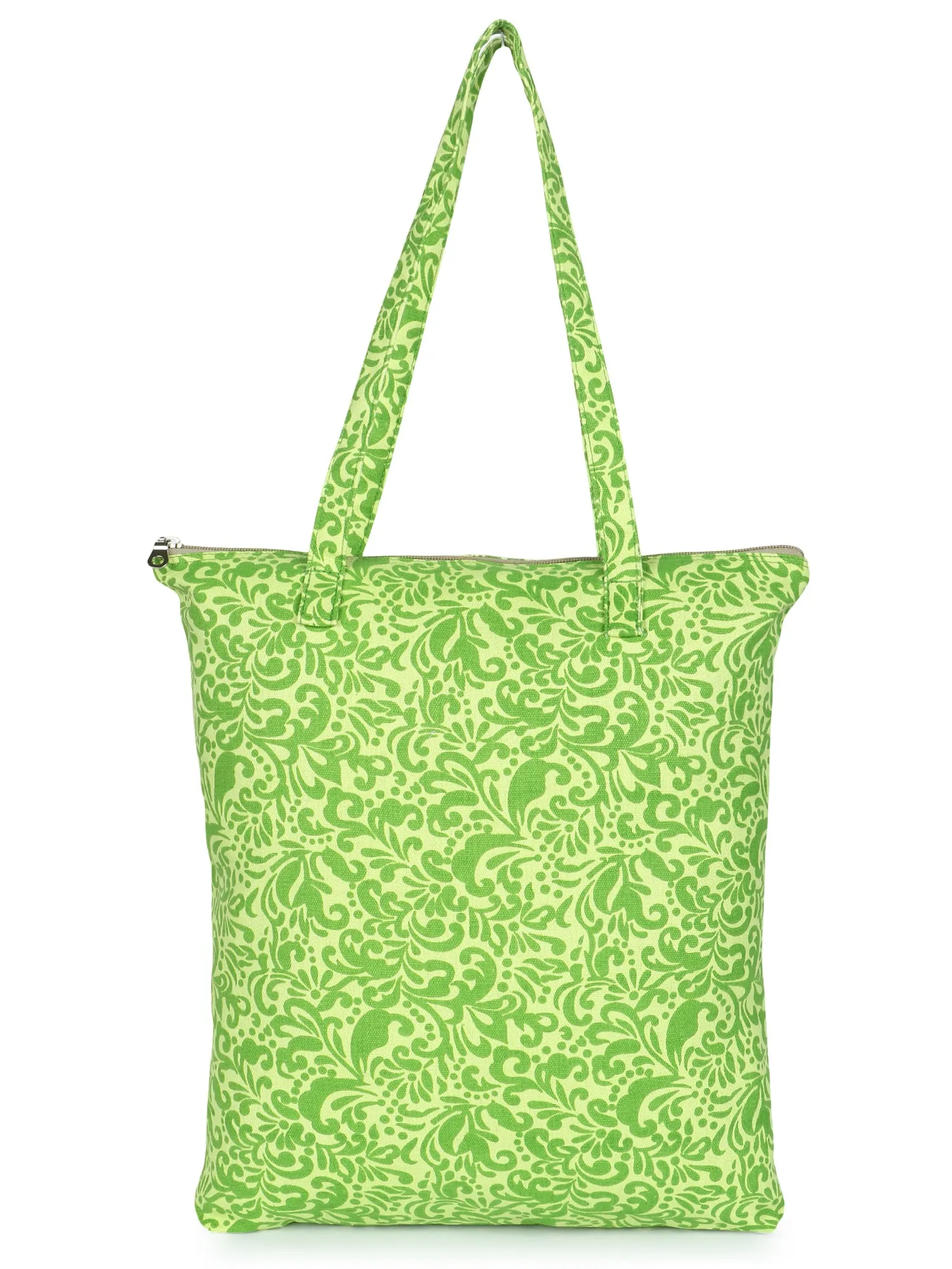 Eco-Friendly Multicolor Floral Printed Cotton Canvas Shopping Bags (Pack of 3)