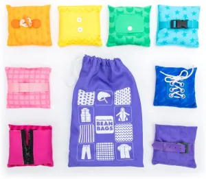 Educational Insights Dressing Skills Bean Bags - Montessori Busy Board Activites for Toddlers, Shoe Tying Practice, Occupational Therapy Toys, Teach Life Skills & Learn How to Dress for Kids Ages 4 