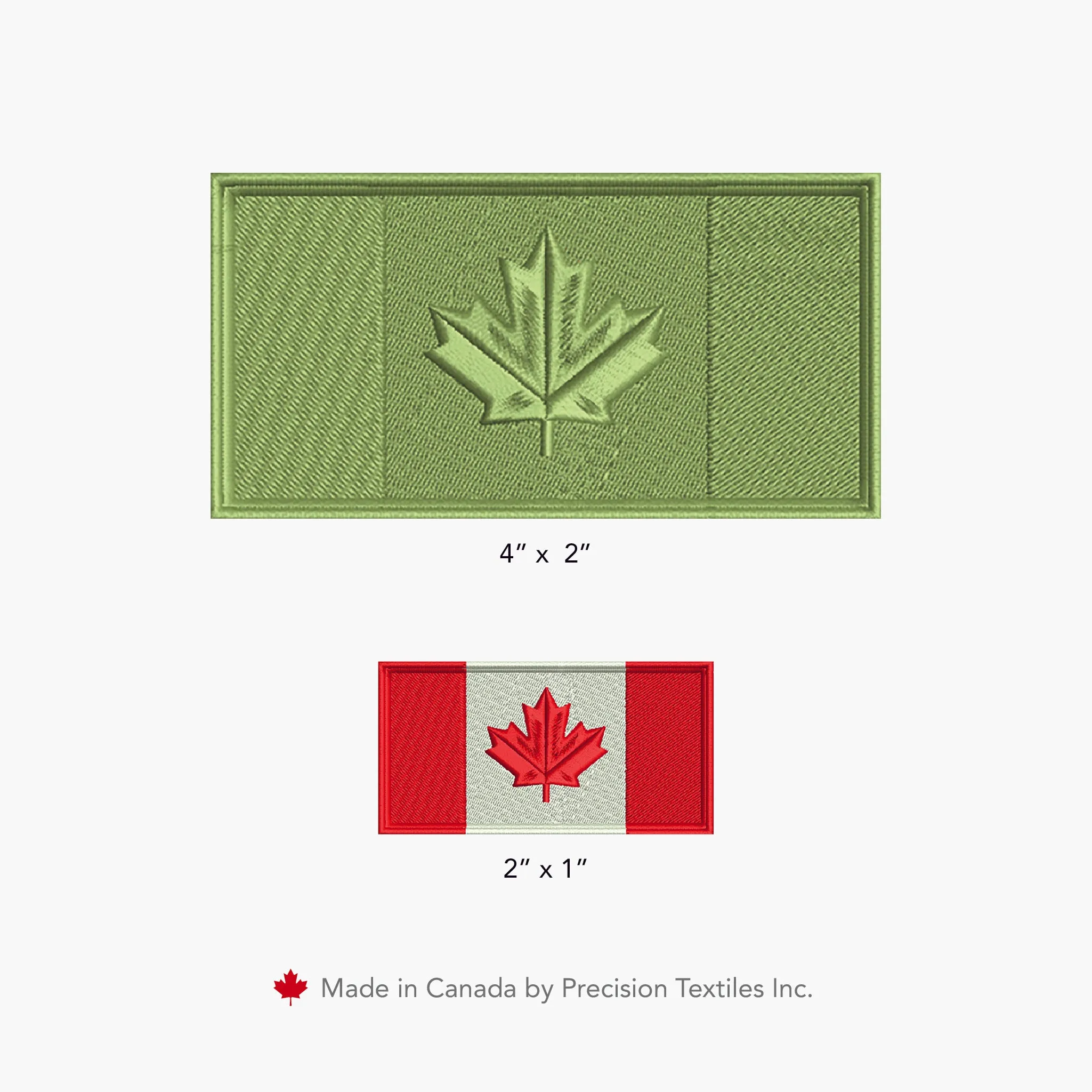 Embroidered Canadian Flags with Velcro