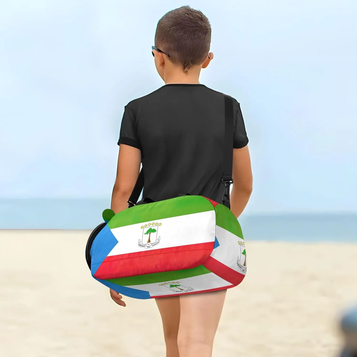 Equatorial Guinea Flag National Travel Duffle Bags Girls Tote Overnight Weekender Duffel Carry on Duffel Bag Boy Duffle Bag for Kids