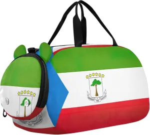 Equatorial Guinea Flag National Travel Duffle Bags Girls Tote Overnight Weekender Duffel Carry on Duffel Bag Boy Duffle Bag for Kids