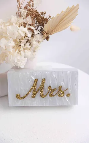 Eternity Clutch Bag - Gold Mrs