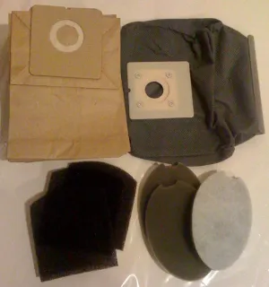 Euro-Pro Shark Portable Tidy Wonder 18 Paper Bags   1 Cloth Bag   6 Filters For Model EP023, Part EP023XX