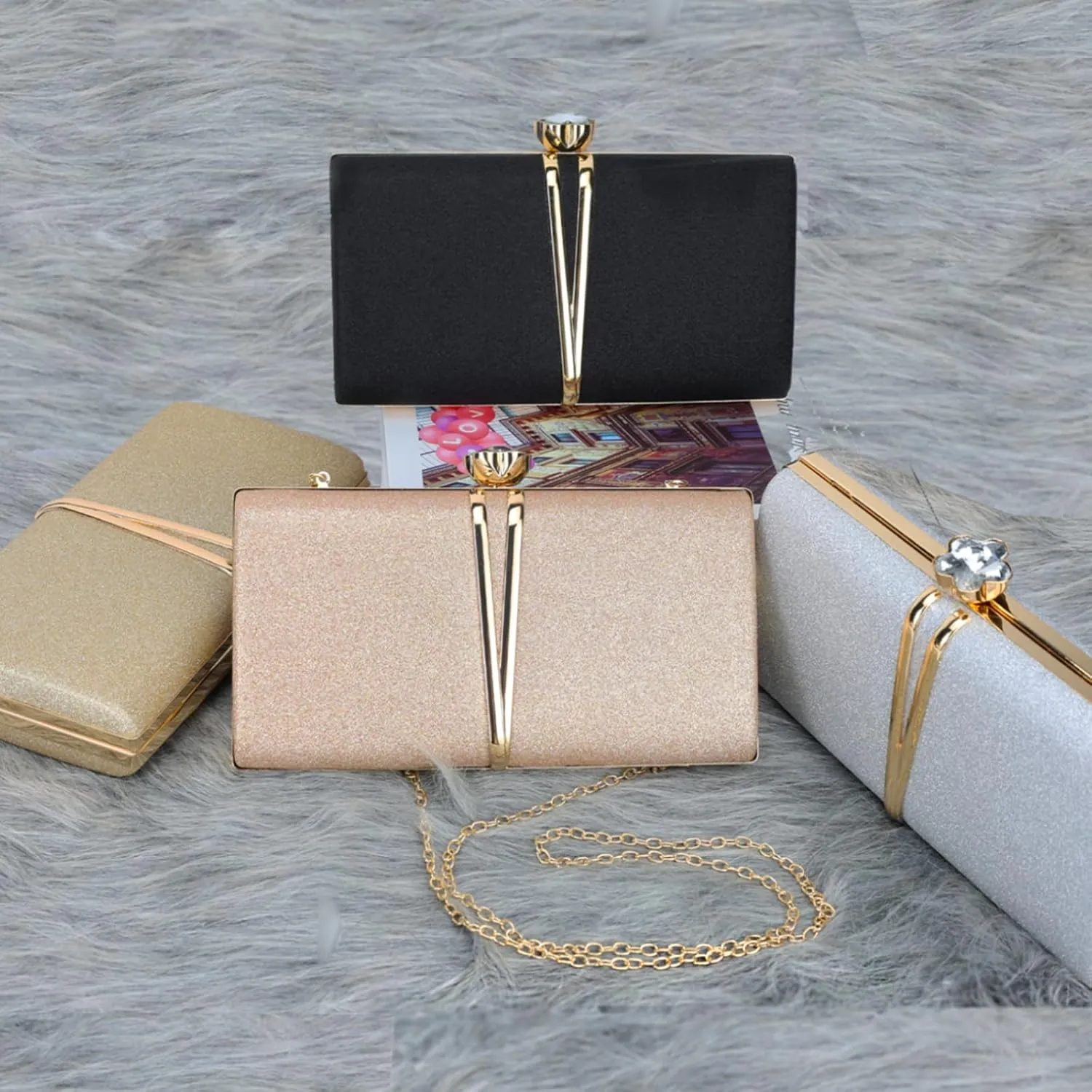 Evening Bag Small Clutch Purses Leopard Purse Formal Wedding Handbag for Women Fashion Crossbody Bags With Chain