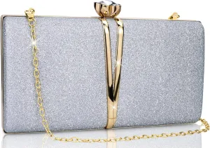 Evening Bag Small Clutch Purses Leopard Purse Formal Wedding Handbag for Women Fashion Crossbody Bags With Chain