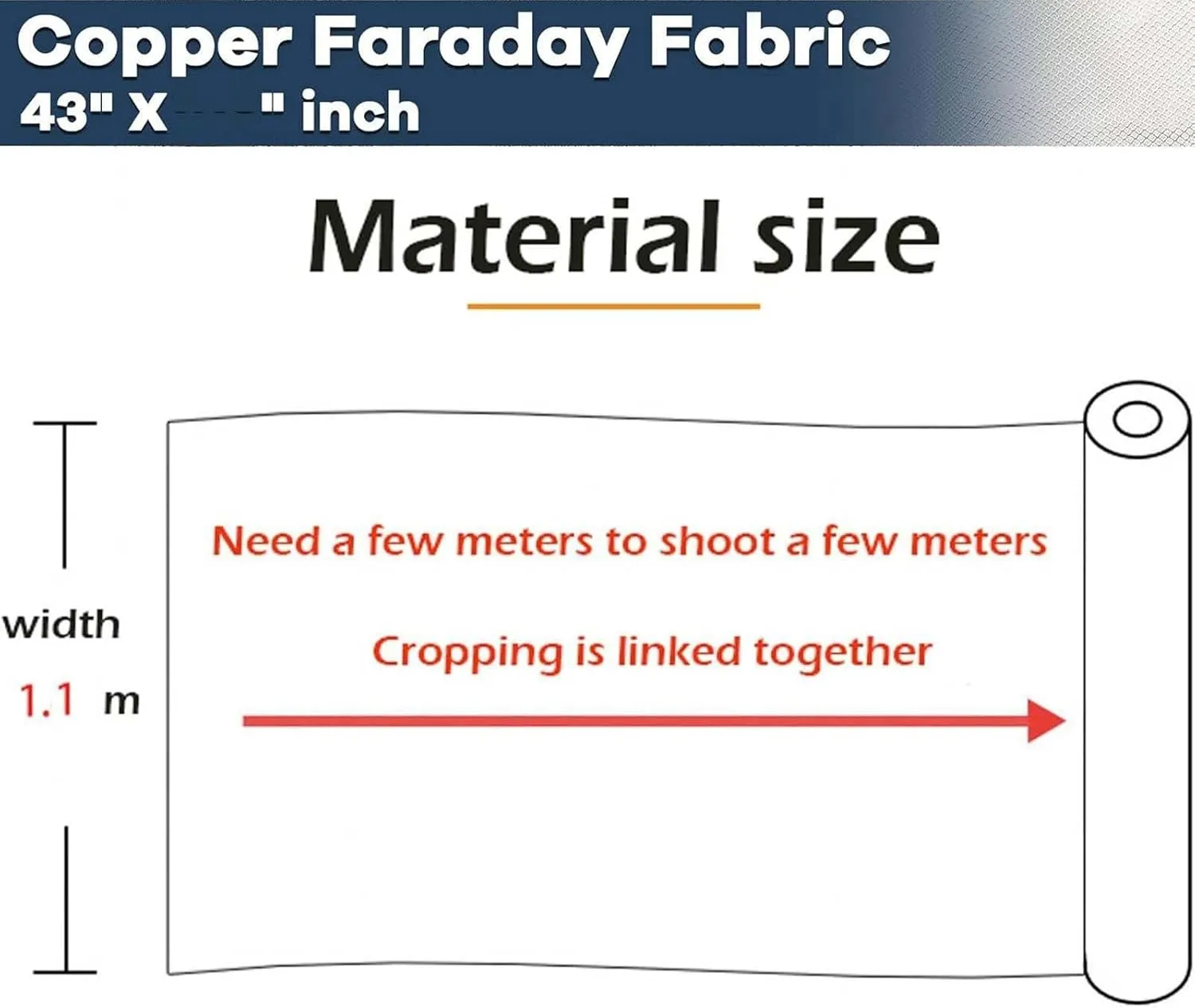 Faraday Fabric EMP Proof Faraday Cloth Faraday Cage for Generator Shielding Fabric for Microwave, Card Bag Cloth, Electronic Products,silver-5x1.1m