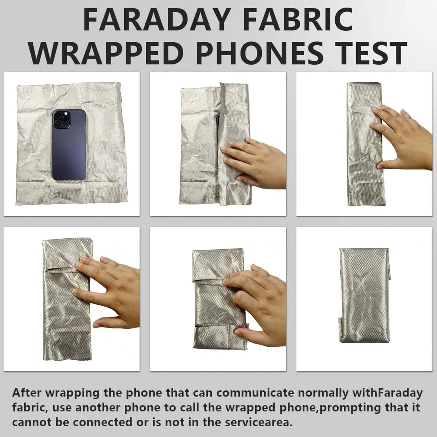 Faraday Fabric EMP Proof Faraday Cloth Faraday Cage for Generator Shielding Fabric for Microwave, Card Bag Cloth, Electronic Products,silver-5x1.1m