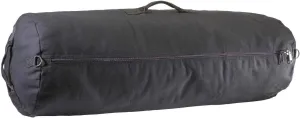 Farm Blue GI Style Zipper Duffel Bag Black - XL Heavy Duty Army Duffle Bags - Military Grade Cotton Canvas Duffle Bag - Reinforced Camping Bag - Strong Zipper & Center Grab Handle (Black, XL)