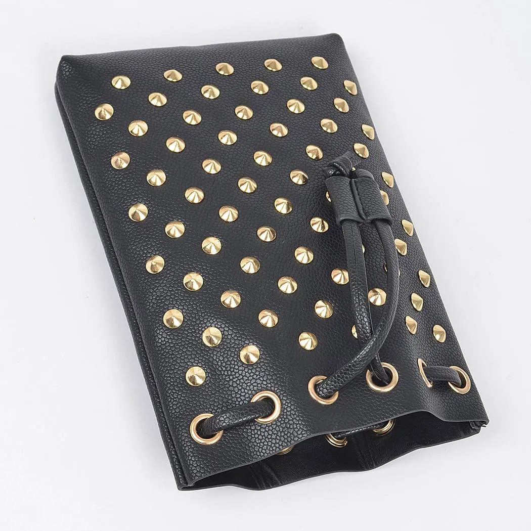 Faux Snake Belt W/studded Bag