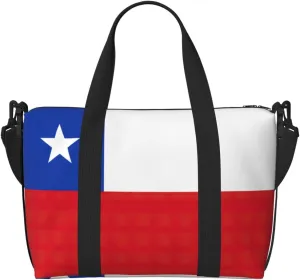 Flag of Chile Duffel Bags for Traveling, Lightweight Personal Item Travel Bags for Women, Gym Bags for Men