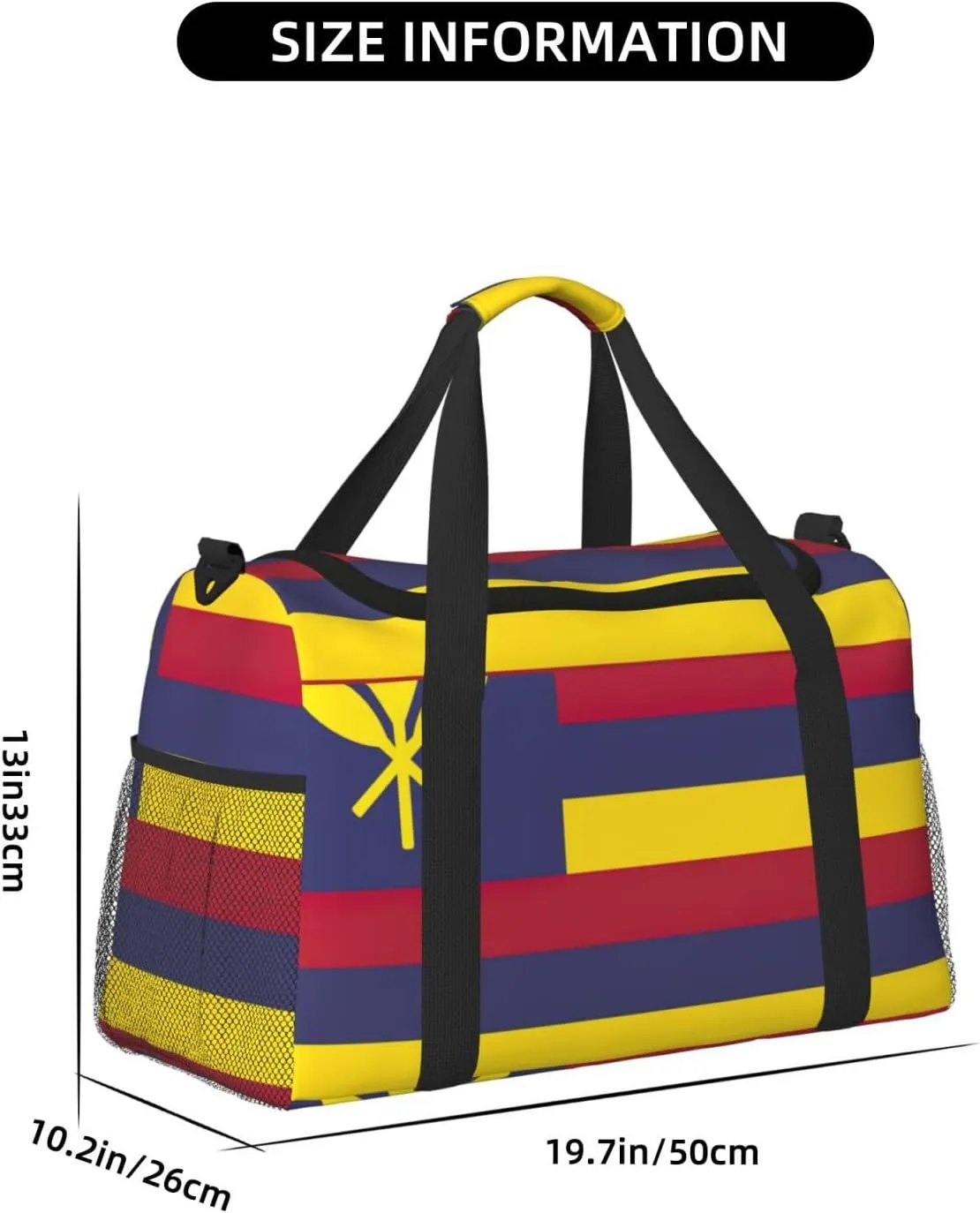 Flag Of The Kingdom Of Hawaii Travel Bag, Weekender Bags For Women Men For Outdoor Adventures, Ideal For Camping And Hiking