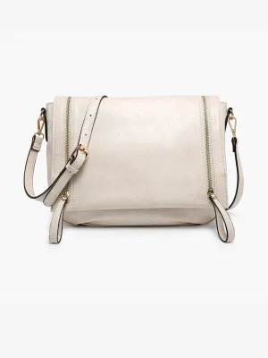 Foster Distressed Dual Zip Crossbody